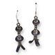 Native American Navajo Southwest Sterling Silver Squash Blossom Dangle Earrings