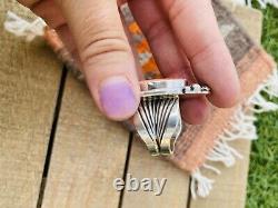 Native American Navajo Spiny And Sterling Silver Ring Size 8.5