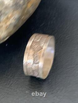 Native American Navajo Stamped Sterling Silver Pueblo Ring Gift Sz 10.5 11984