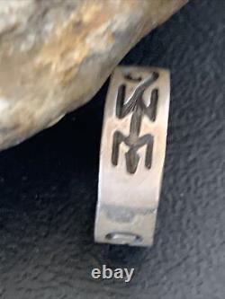 Native American Navajo Stamped Sterling Silver Pueblo Ring Size 7 11979
