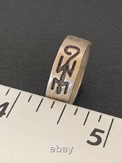 Native American Navajo Stamped Sterling Silver Pueblo Ring Size 7 11979