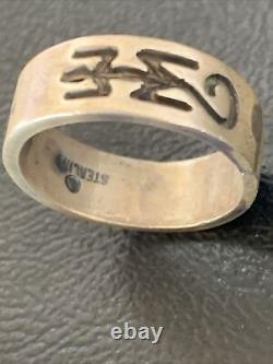 Native American Navajo Stamped Sterling Silver Pueblo Ring Size 7 11979