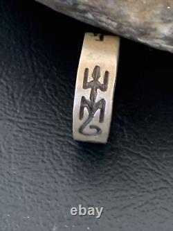 Native American Navajo Stamped Sterling Silver Pueblo Ring Size 7 11979