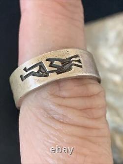 Native American Navajo Stamped Sterling Silver Pueblo Ring Size 7 11979