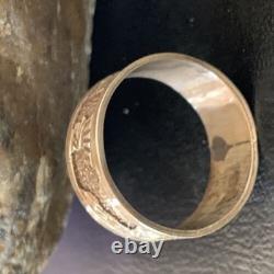 Native American Navajo Stamped Sterling Silver Pueblo Ring Sz 10.5 11984