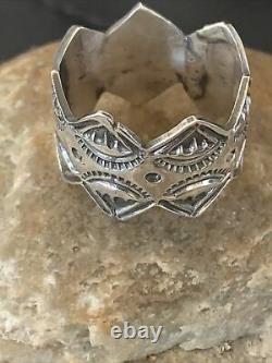 Native American Navajo Stamped Sterling Silver Ring Set Gift Sz 8.5 02197