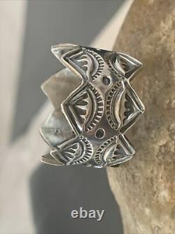 Native American Navajo Stamped Sterling Silver Ring Set Gift Sz 8.5 02197