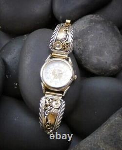 Native American Navajo Sterling Silver 12KGF Women's Watch