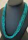 Native American Navajo Sterling Silver 5s 2mm Turquoise Heishi Necklace 20 205