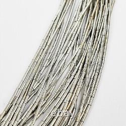 Native American Navajo Sterling Silver 925 Liquid Silver Necklace 31 Strands