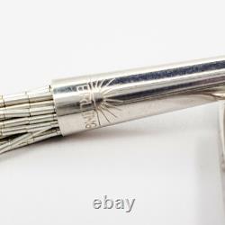 Native American Navajo Sterling Silver 925 Liquid Silver Necklace 31 Strands