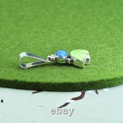 Native American Navajo Sterling Silver 925 bear pendant denim lapis lazuli