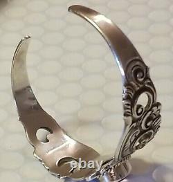 Native American Navajo Sterling Silver Amethyst Cuff Bracelet pre-owned-1 owner