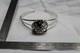 Native American Navajo Sterling Silver Black Onyx Bracelet Cuff
