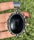 Native American Navajo Sterling Silver Black Onyx Pendant Etta Enditto Gift