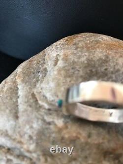 Native American Navajo Sterling Silver Blue Opal Inlay Ring Size 10 Yazzie