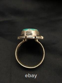 Native American Navajo Sterling Silver Blue Turquoise Ring Set7.25 2634