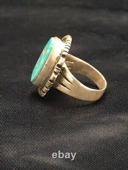 Native American Navajo Sterling Silver Blue Turquoise Ring Set7.25 2634