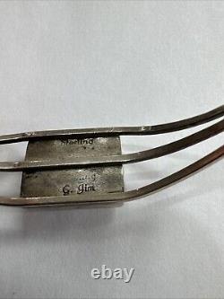 Native American Navajo Sterling Silver Cuff Bracelet G. Jim Free Shipping