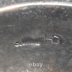 Native American Navajo Sterling Silver Cuff Bracelet Hand Stamped Signed HB
