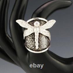 Native American Navajo Sterling Silver Dragonfly Ring By Kelsey Jimmie