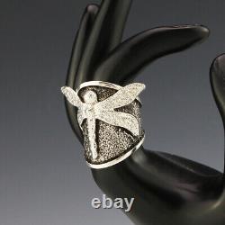 Native American Navajo Sterling Silver Dragonfly Ring By Kelsey Jimmie