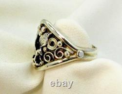 Native American Navajo Sterling Silver Eagle Design Ring Size 15 Signed #36