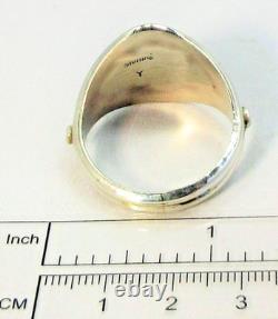 Native American Navajo Sterling Silver Eagle Design Ring Size 15 Signed #36