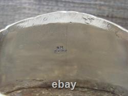 Native American Navajo Sterling Silver Feather Bracelet by D Morgan