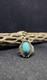 Native American Navajo Sterling Silver Fox Turquoise Ring Size 7.5 Signed