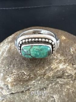 Native American Navajo Sterling Silver Green Turquoise Ring Sz 6 15920