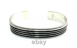 Native American Navajo Sterling Silver Handmade Silver / Cuff Bracelet