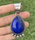Native American Navajo Sterling Silver Lapis Pendant R Yazzie Gift