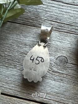 Native American Navajo Sterling Silver Lapis Pendant R Yazzie Gift