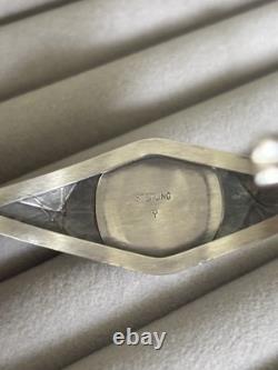 Native American Navajo Sterling Silver Malachi Cuff Bracelet By Renée Yazzie