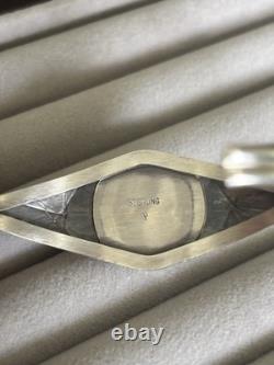 Native American Navajo Sterling Silver Malachi Cuff Bracelet By Renée Yazzie