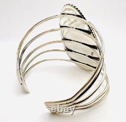 Native American Navajo Sterling Silver Native Copper Dolomite Cuff Bracelet