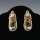 Native American Navajo Sterling Silver & Ocean Jasper Earrings