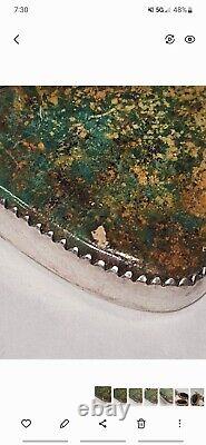 Native American Navajo Sterling Silver Pendant Natural Stones Marked FC STG
