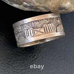 Native American Navajo Sterling Silver Pueblo Ring Size 10 11977N
