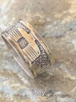 Native American Navajo Sterling Silver Pueblo Ring Size 9.5 11981