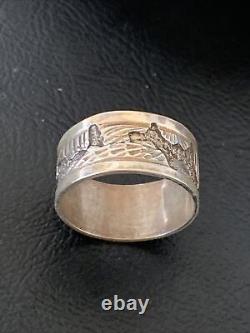 Native American Navajo Sterling Silver Pueblo Ring Size 9.5 11981