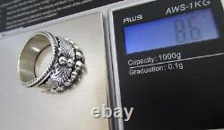 Native American Navajo Sterling Silver Ring Sizes 6.5, 7 & 8 By Tom Lewis