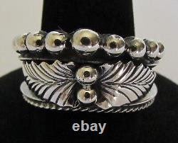 Native American Navajo Sterling Silver Ring Sizes 6.5, 7 & 8 By Tom Lewis