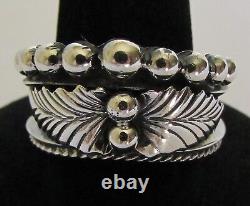 Native American Navajo Sterling Silver Ring Sizes 6.5, 7 & 8 By Tom Lewis