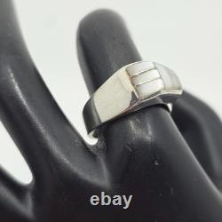 Native American Navajo Sterling Silver Shell UNIQUE Ring 8