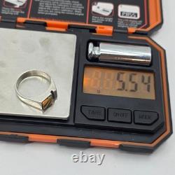 Native American Navajo Sterling Silver TUrquoise Spiney Oyster UNIQUE Ring 8