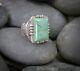 Native American Navajo Sterling Silver Turquoise Men's Ring Size 11.5