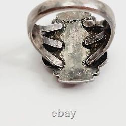 Native American Navajo Sterling Silver Turquoise Ring Size 6.75 Approx