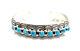 Native American Navajo Sterling Silver Turquoise Silver Cuff Bracelet